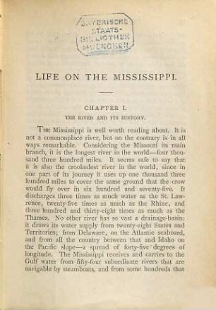 Life on the Mississippi, 1