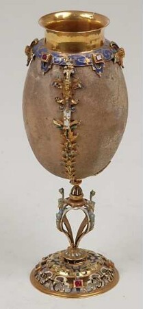 Trinkgeschirr mit Kuppa aus Bezoar (Magenstein), um 1600