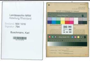 Entnazifizierung Karl Buschmann , geb. 07.02.1905 (Elektromeister)