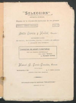 1920000100: Cuentos de amor y misterio