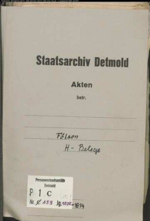 Belegakten zum Heiratsregister der katholischen Gemeinde Fölsen (1808-1814)