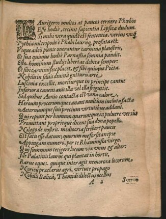 Laurigeros multos at paucos cernere Phoebos Esse hodie, cecinit sapientia Lipsica dudum ...