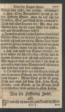 Von der Hoffnung Zions