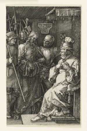 Christus vor Kaiphas, Blatt 4 der Folge "Kupferstich-Passion"