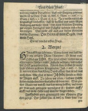 2. Wozu [dienet uns dieser Psalm]?