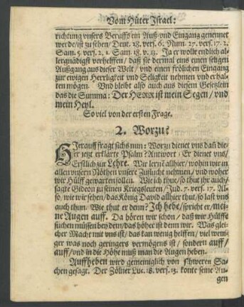 2. Wozu [dienet uns dieser Psalm]?