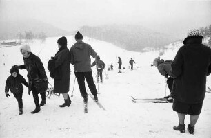 Skifahren im oberen Gaistal an weißer Weihnacht.