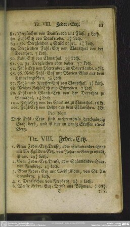 Tit. VIII. Feder-Ertz