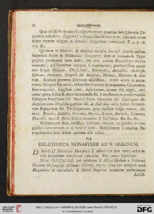 De Bibliotheca Monasterii ad S. Albanum
