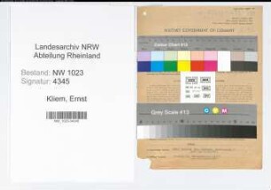 Entnazifizierung Ernst Kliem , geb. 30.03.1915 (Kommunalbeamter)