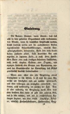 Inaugural-Abhandlung über akute und chronische Bleikrankheit