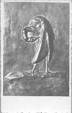 Fischreiher (Sich putzender Reiher) (Plakette)