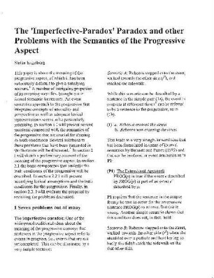 The "imperfective-paradox" paradox and other problems with the semantics of the progressive aspect