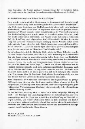 b) Rückfallvorschrift zum Schutz der Rückfälligen?