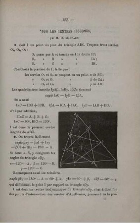 SUR LES CENTRES ISOGONES.