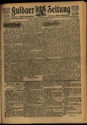 Erste Ausgabe vom Samstag, den 24. Dezember 1904.