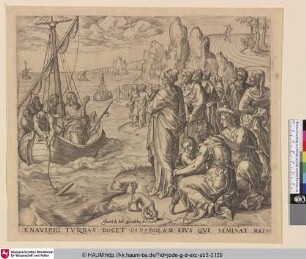 [Christus erzählt das Gleichnis vom Schiff aus; Christus Relating the Parable from a Ship]