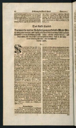 66-76, Das fünfte Capitel