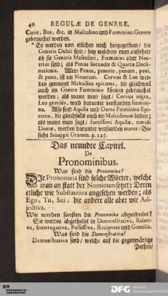 Das neundte Capitel. De Pronominibus