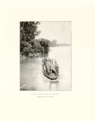 Pirogue remontant le Mékong (Communiqué par M. Blanchet)