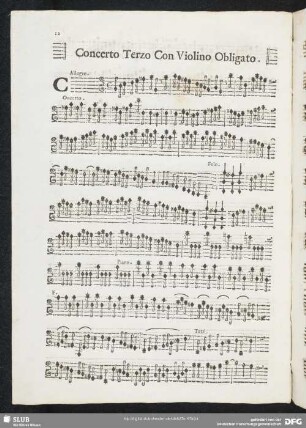 Concerto terzo con violino obligato
