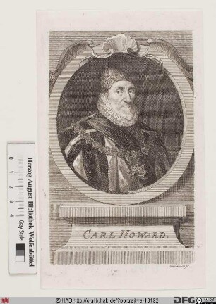 Bildnis Charles Howard, 1573 2. Lord H. of Effingham, 1. Earl of Nottingham
