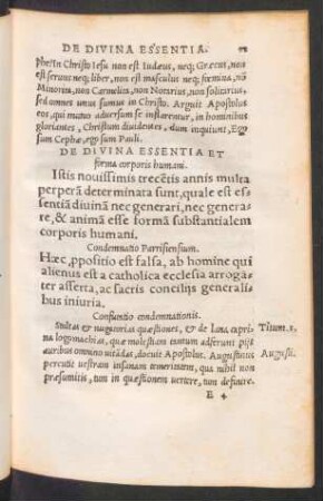 De Divina Essentia Et forma corporis humani.