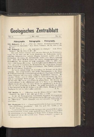 1. Mai 1915. No. 15.