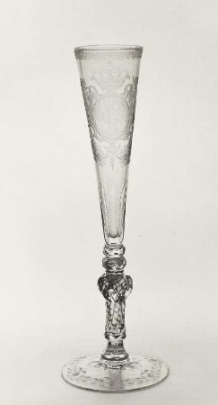 Flöte mit Monogramm Augusts III.