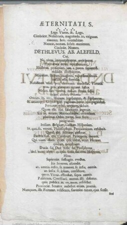 Æternitati. S.