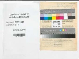 Entnazifizierung Aloys Greve , geb. 10.07.1895 (Betriebsdirektor)