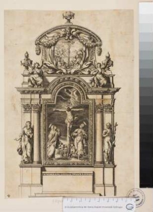 Altar mit Kreuzigungszene