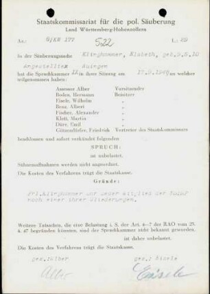 Klinghammer, Elsbeth