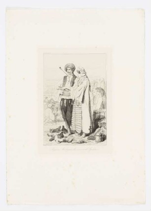 Paysans Morlaques des environs de Spalato, Blatt 1 der Folge "Erinnerungen aus der österreichischen Monarchie, Dalmatien"