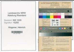 Entnazifizierung Heinrich Wagener , geb. 03.06.1909 (Kaufmaennischer Angestellter)