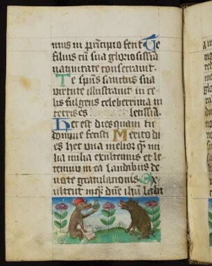 Miniatur (Bas-de-page): Der Fuchs als falscher Arzt