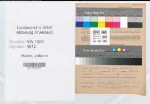 Entnazifizierung Johann Huber, geb. 20.03.1895 ()