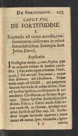 Caput VIII. De Fortitudine.