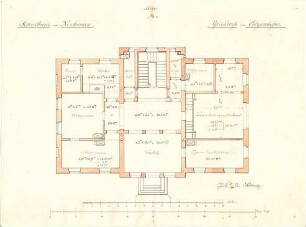 Klumpp, Karl F. A.; Neuhausen; Schulhaus - Grundriss EG