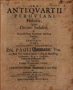 Anti-quartii Peruviani historia