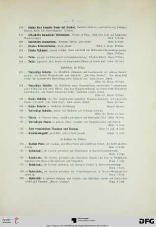 Arbeiten in Glas (Nr. 185-193)