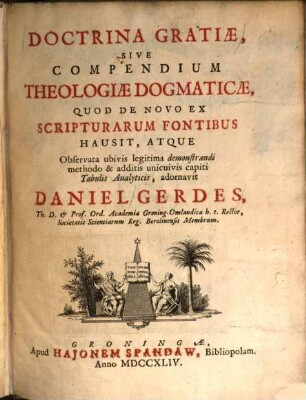 Doctrina gratiae sive compendium theologiae dogmaticae