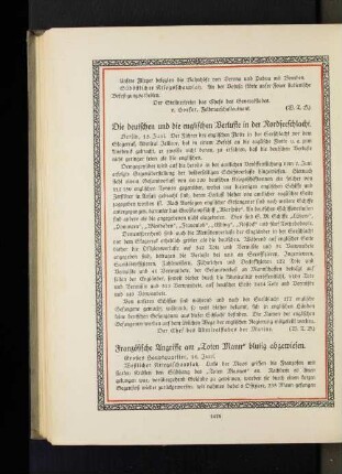 Die deutschen und die englischen Verluste in der Nordseeschlacht.