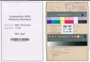 Entnazifizierung Karl Wix , geb. 03.08.1899 (Kaufmann)
