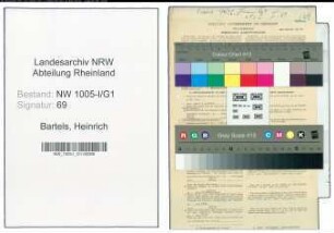 Entnazifizierung Heinrich Bartels , geb. 28.01.1894 (Richter)
