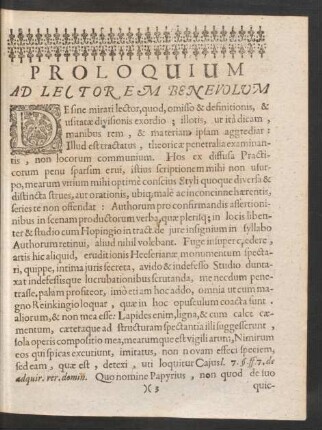 Proloquium Ad Lectorem Benevolum