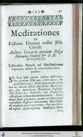 Meditationes de passione domini nostri Jesu Christi