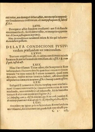Delata Condicione Iusiurandum praestandum aut remittendum.