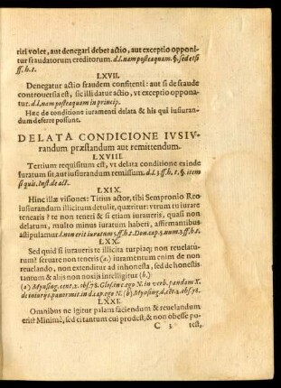 Delata Condicione Iusiurandum praestandum aut remittendum.