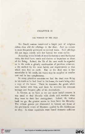Chapter II: The worship of the dead